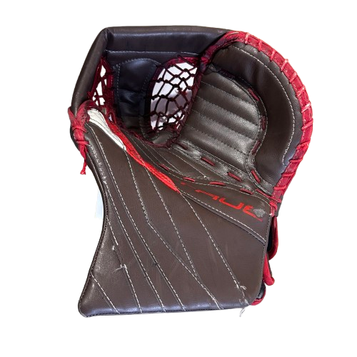 TRUE L20.2 - Gant de gardien de but Pro Stock d'occasion (marron/rouge)